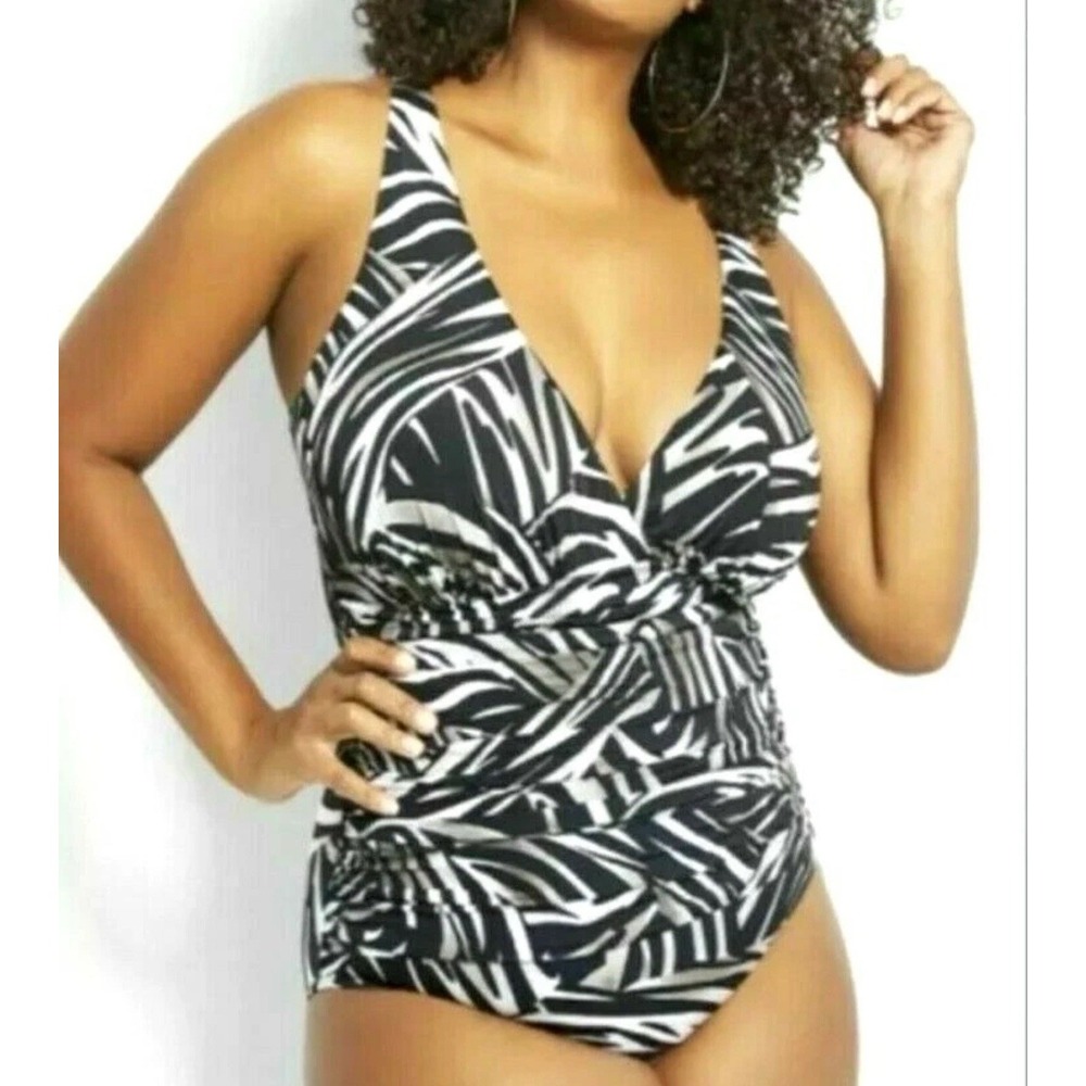 Miraclesuit Nora Safari Plus‎ Sized One Piece Women's Swimsuit 18 W